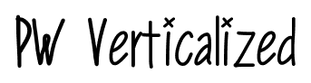 PW Verticalized font